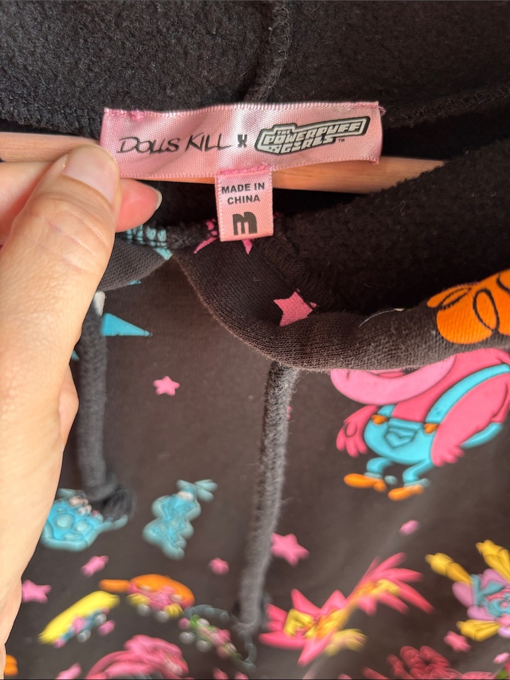Dolls Kill x The Powerpuff Girls Villains Oversized Hoodie Black Medium - Picture 2 of 9